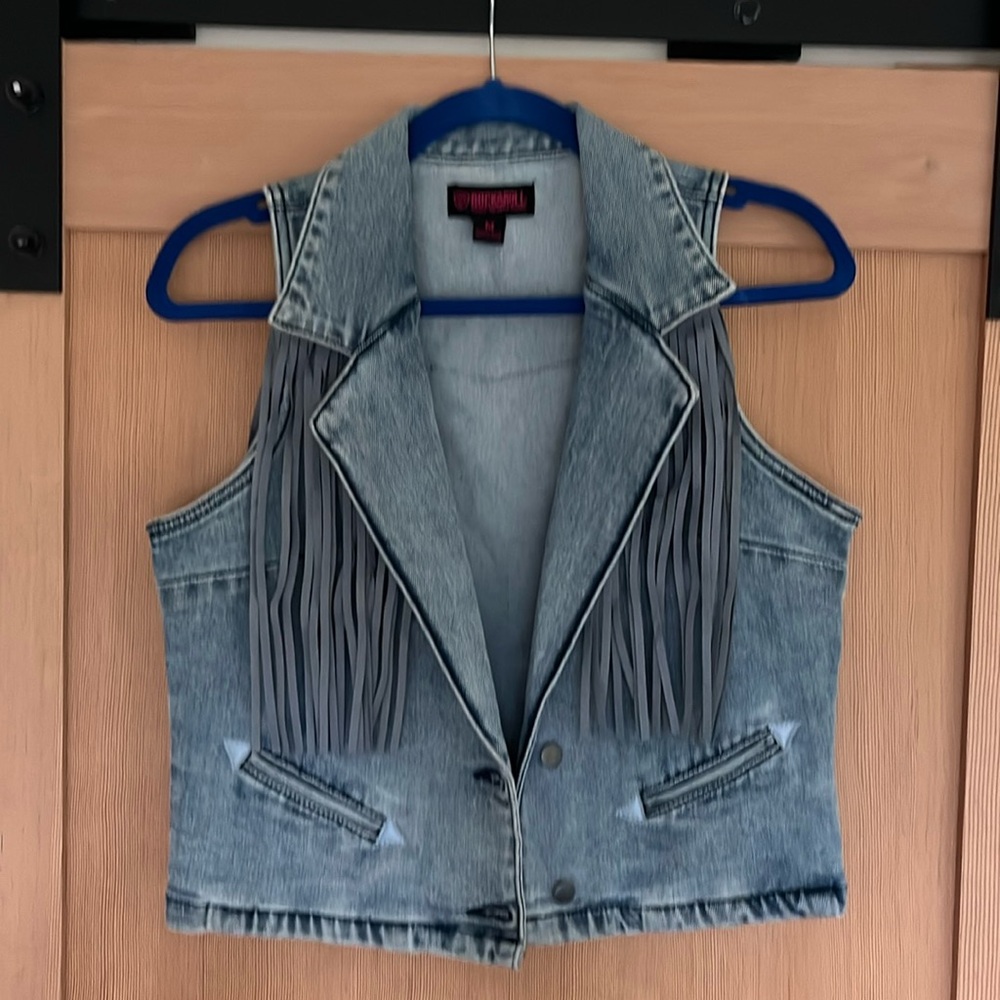 Blue Jean fringe vest